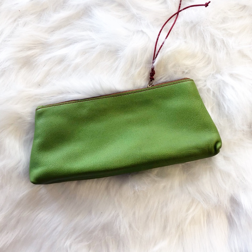 Small leather clutch